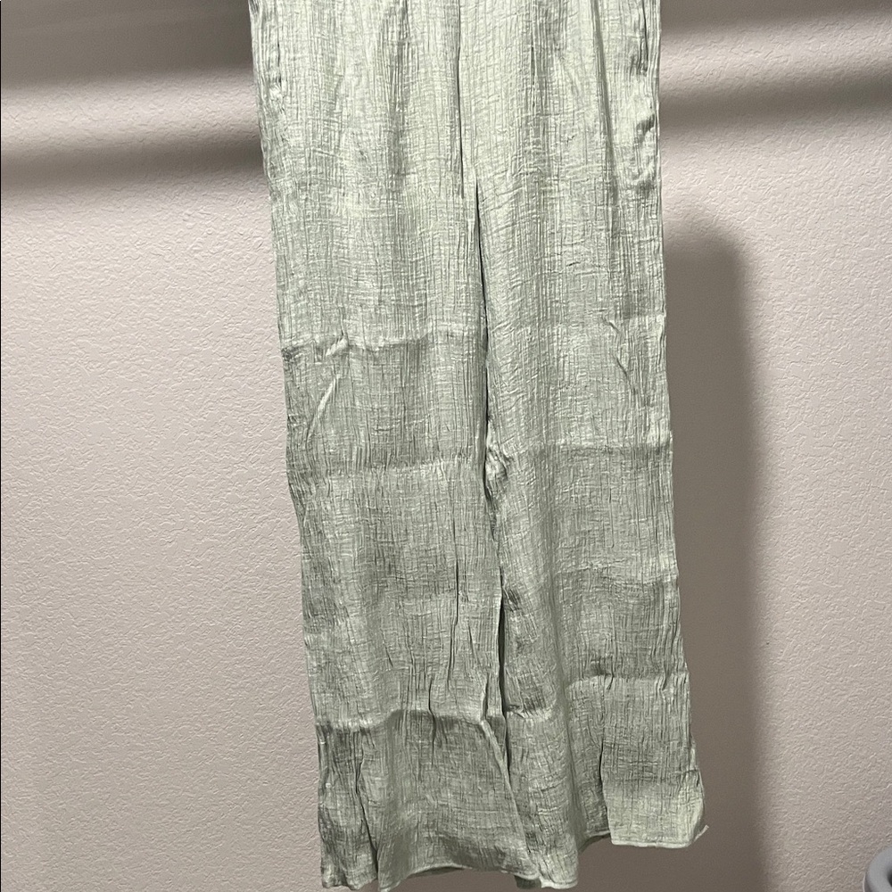 Wonderly Light Green Wide Leg Pants